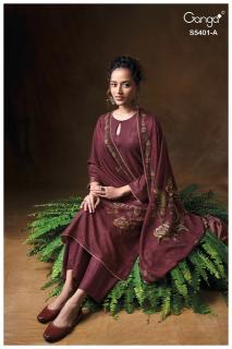 Ganga megan 5401 wholesale dress material market in thane